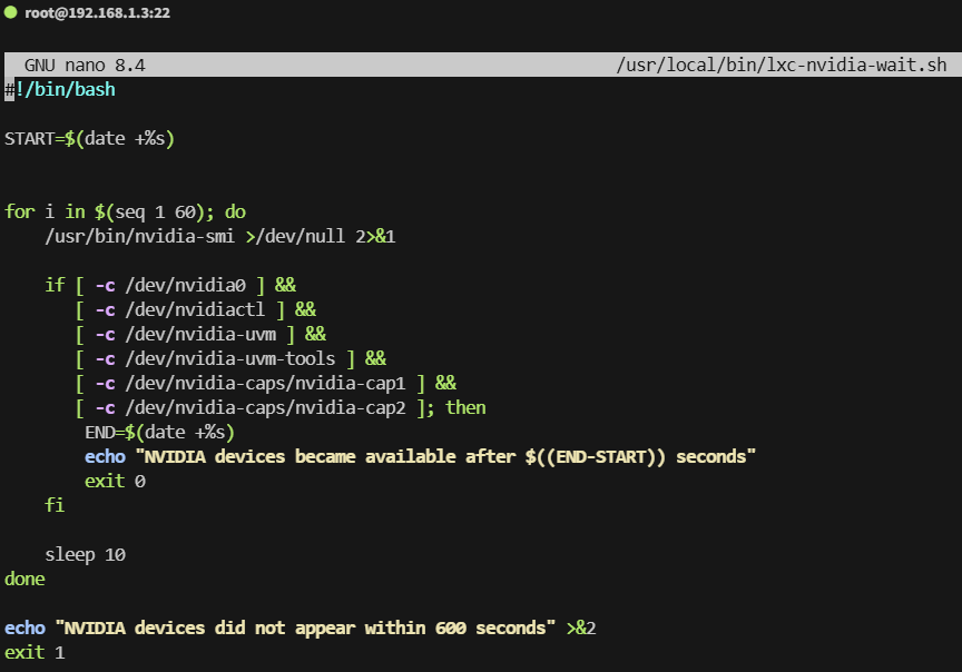 Proxmox: Plex LXC wait for Nvidia script